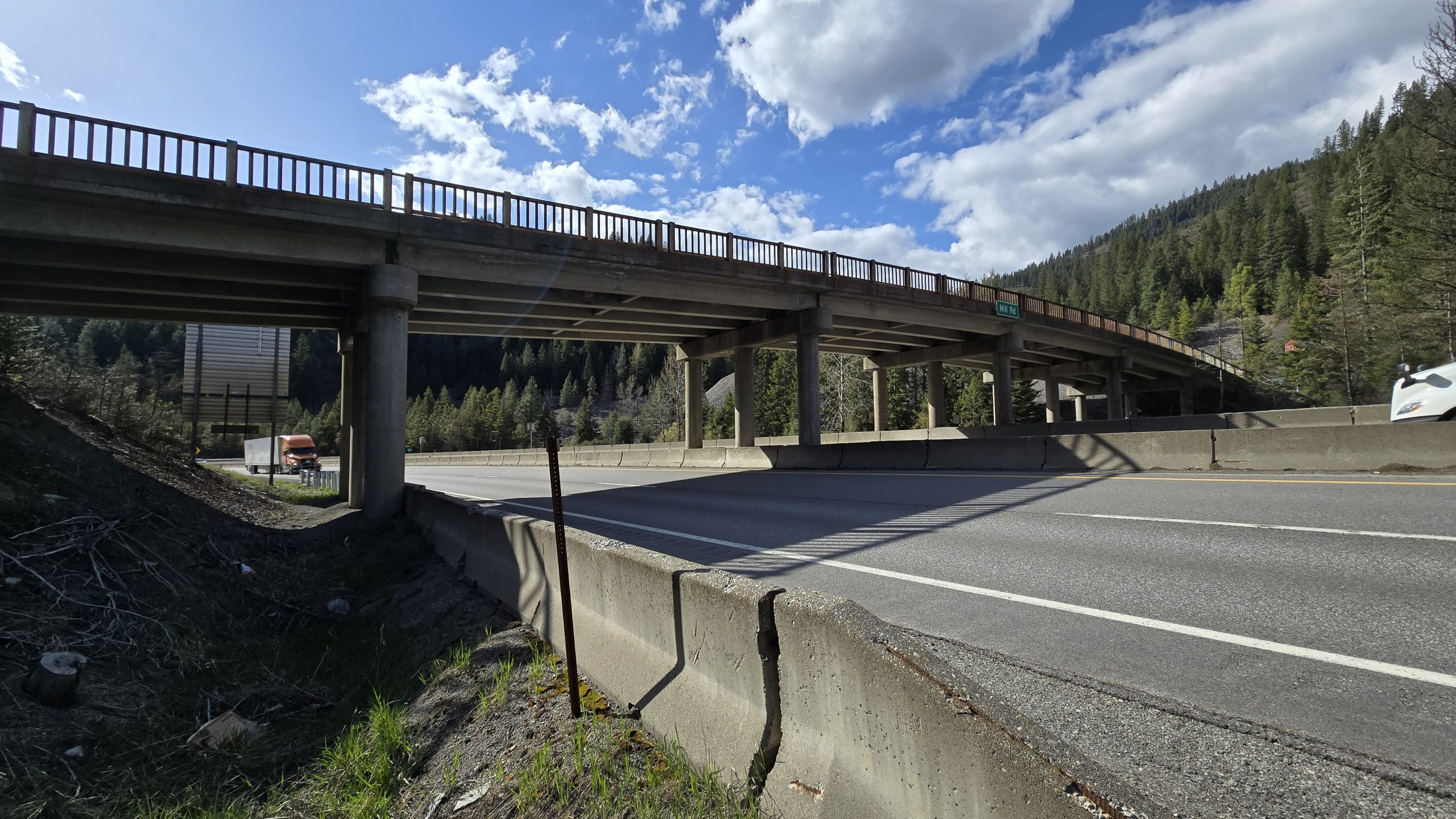 Morning Mill Road overpass over I-90.
