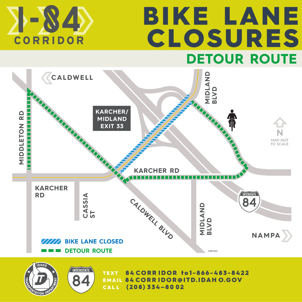 Bike lane closures detour route