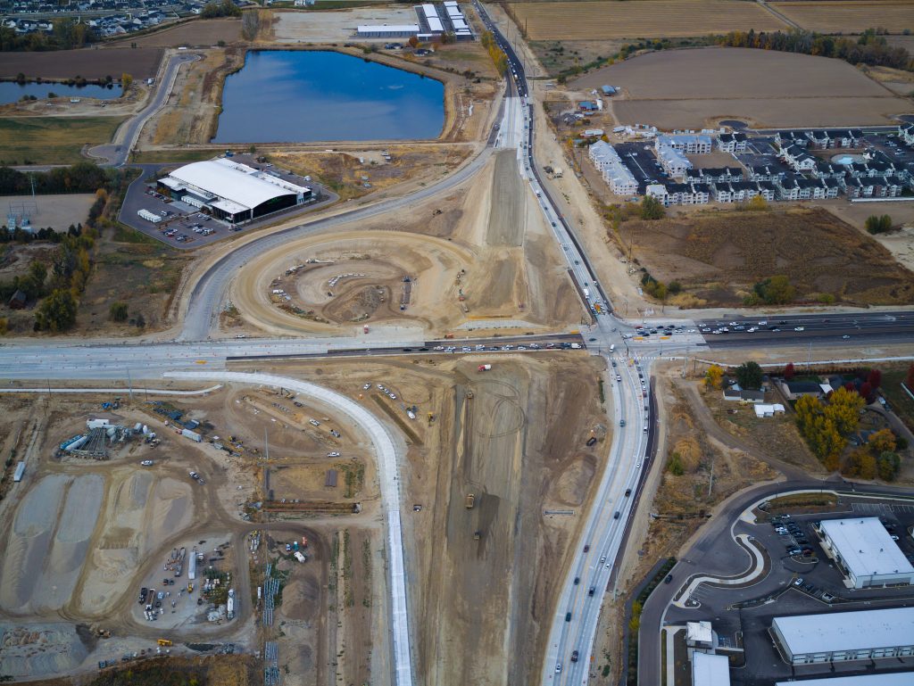 Aerial photo of the SH-16/SH-44 Intersection