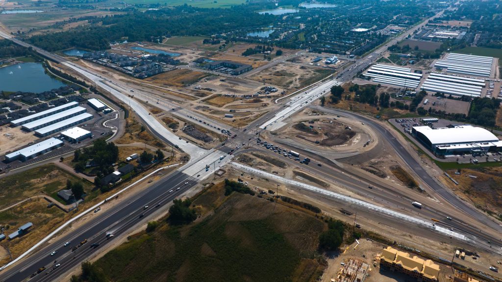 Construction at the future SH-16/SH-44 Interchange