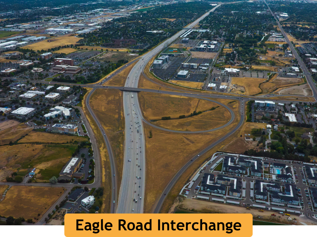 Drone photo of Eagle Road Interchange