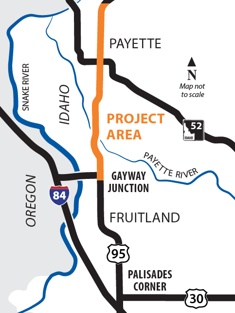 Map of the Fruitland/Payette with project area highlighted