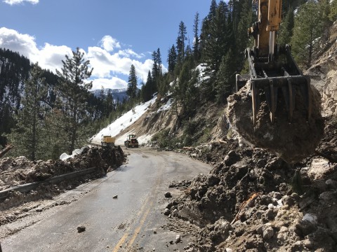 Smaller rocks littered the highways throughout the canyon.